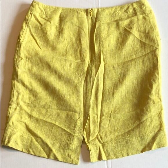 Yellow skirt with back slit size 10 by Merona - Picture 4 of 4